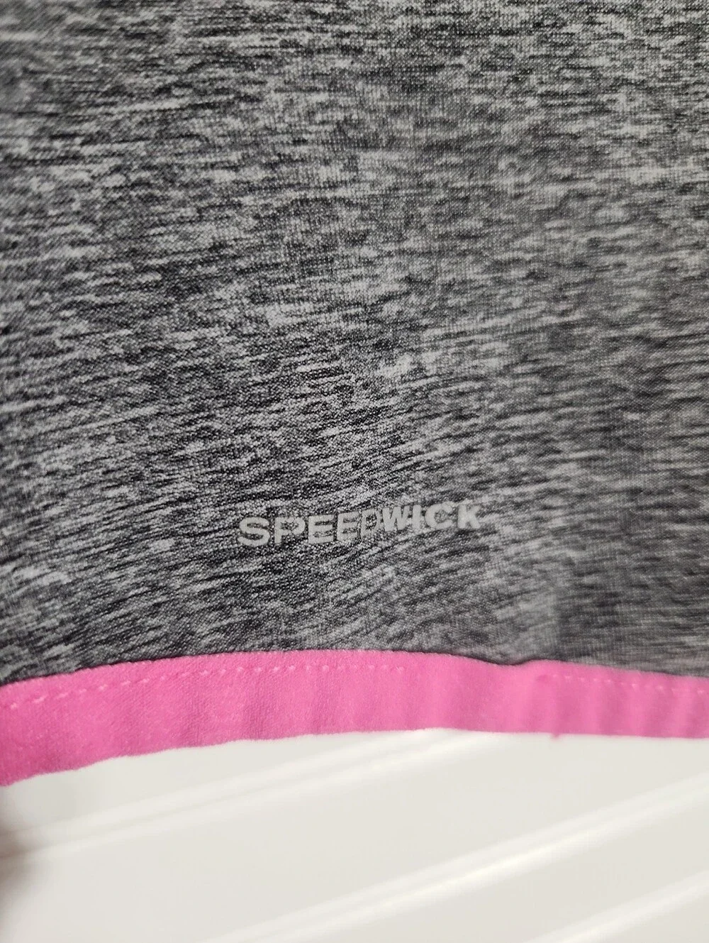 Reebok Girls XS (6-8) Heather Gray And Pink Zip Up Jacket With Hood
